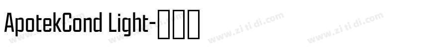 ApotekCond Light字体转换